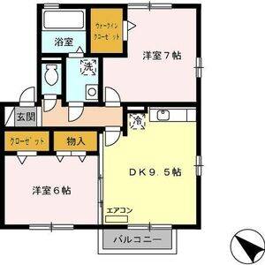 2DK 間取り図