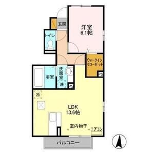 1LDK 間取り図