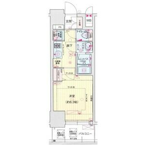 1K 間取り図