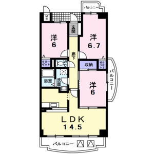 3LDK 間取り図
