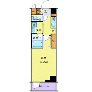 1K 間取り図