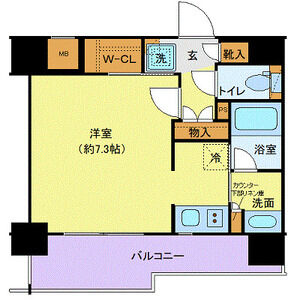 ワンルーム 間取り図