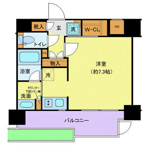 ワンルーム 間取り図