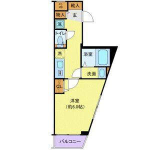 1K 間取り図