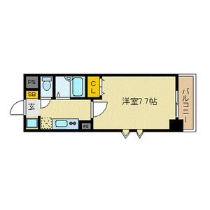 1K 間取り図