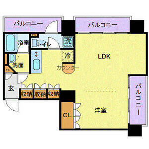1LDK 間取り図
