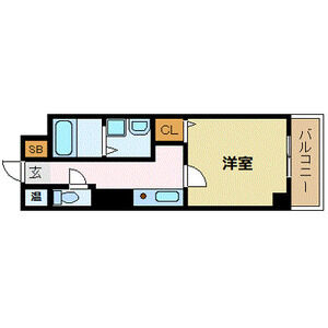 1K 間取り図