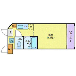 1K 間取り図