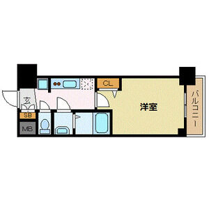 1K 間取り図