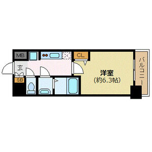 1K 間取り図