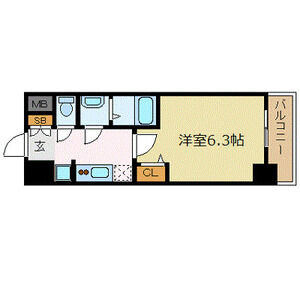 1K 間取り図