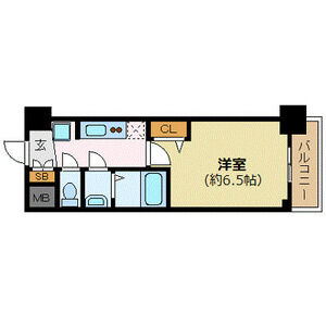 1K 間取り図