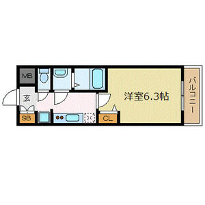 1K 間取り図