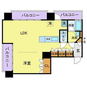 1LDK 間取り図