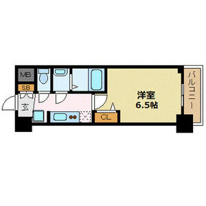 1K 間取り図