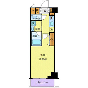 1K 間取り図