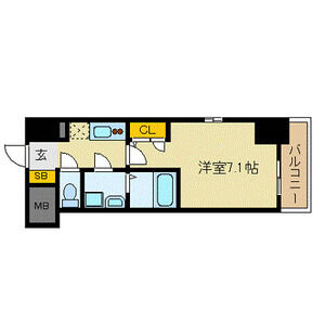 1K 間取り図
