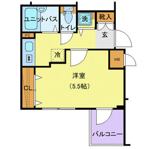 1K 間取り図