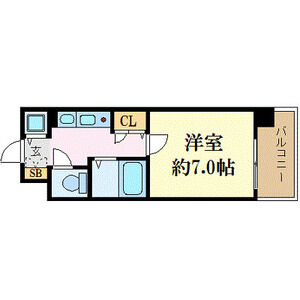1K 間取り図