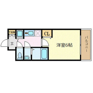 1K 間取り図