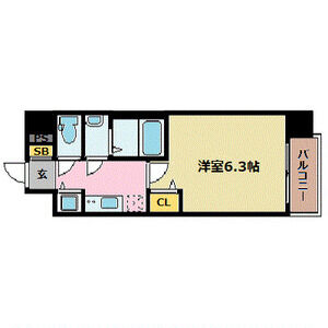 1K 間取り図