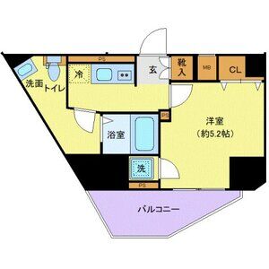 1K 間取り図