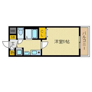 1K 間取り図