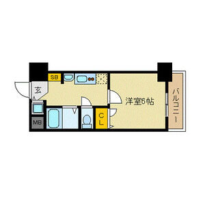 1K 間取り図