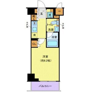 1K 間取り図