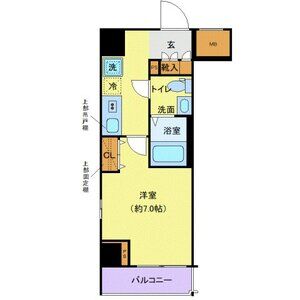 1K 間取り図