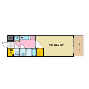 1K 間取り図