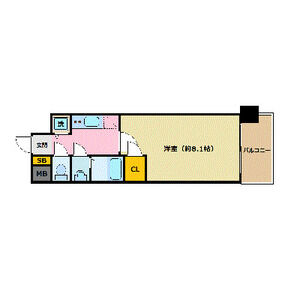 1K 間取り図