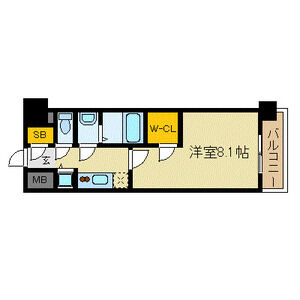 1K 間取り図