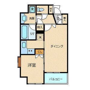 1DK 間取り図
