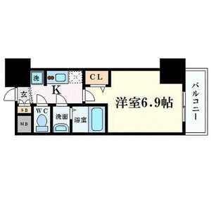 1K 間取り図