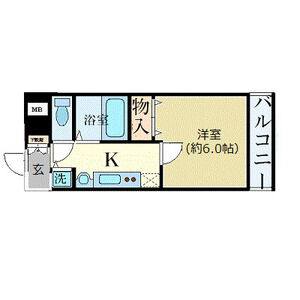 1K 間取り図