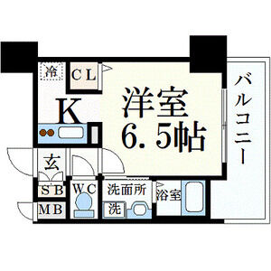 1K 間取り図