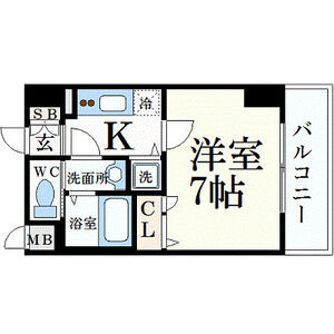 1K 間取り図