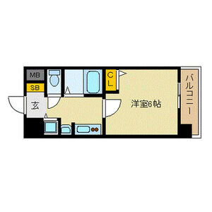 1K 間取り図