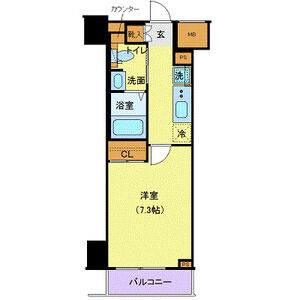 1K 間取り図