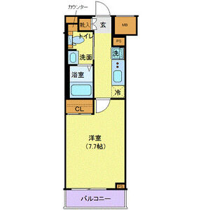 1K 間取り図