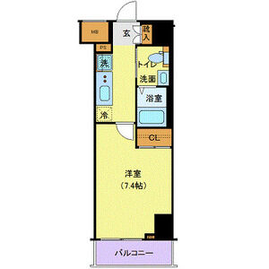 1K 間取り図