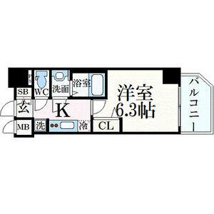 1K 間取り図