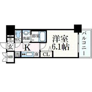 1K 間取り図