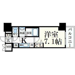 1K 間取り図