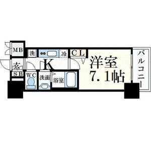 1K 間取り図
