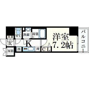 1K 間取り図