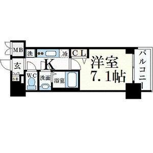 1K 間取り図