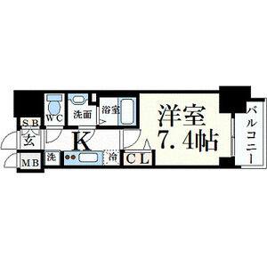 1K 間取り図