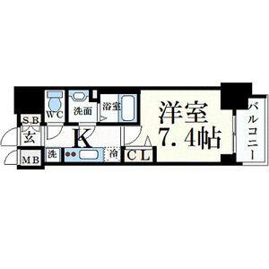 1K 間取り図